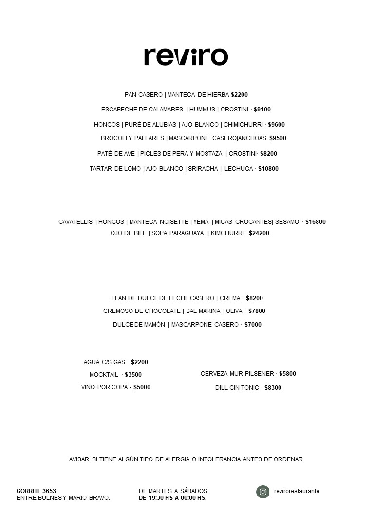 Menu Reviro Restaurant-1